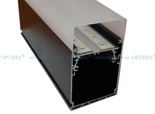 Линейный подвесной светильник ДСО Premium 40Вт 4000К черный Optima П-рассеиватель фото 3