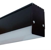 Линейный подвесной светильник ДСО Premium 80Вт 5000К черный Optima П рассеиватель