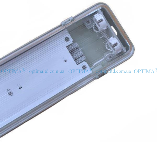 Світлодіодний світильник (корпус з плитою) 2х18 600мм IP65 Optima фото 2